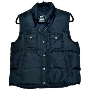 Powder River Outfitters Panhandle Slim Women's Down Puffer Vest Snap Black Sz M